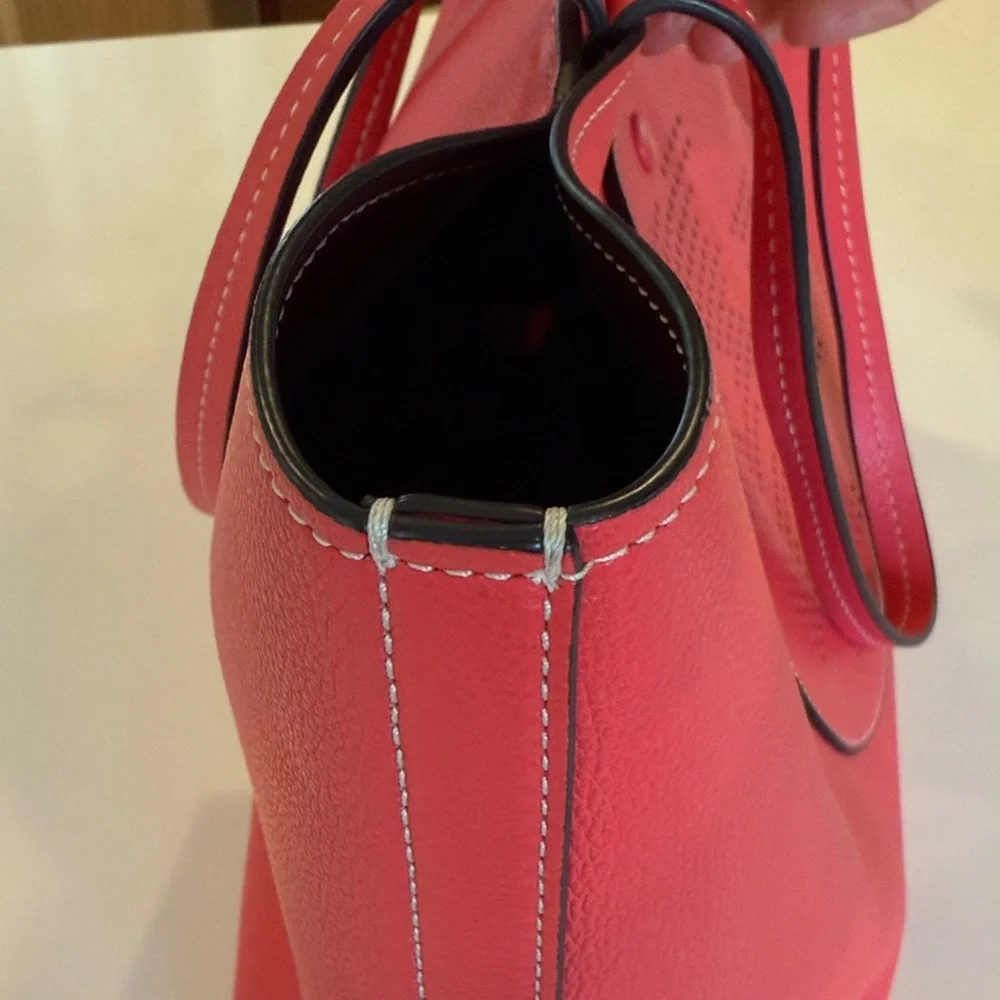 *SOLD* Tory Burch Perforated Leather Tote - Picture 5 of 12